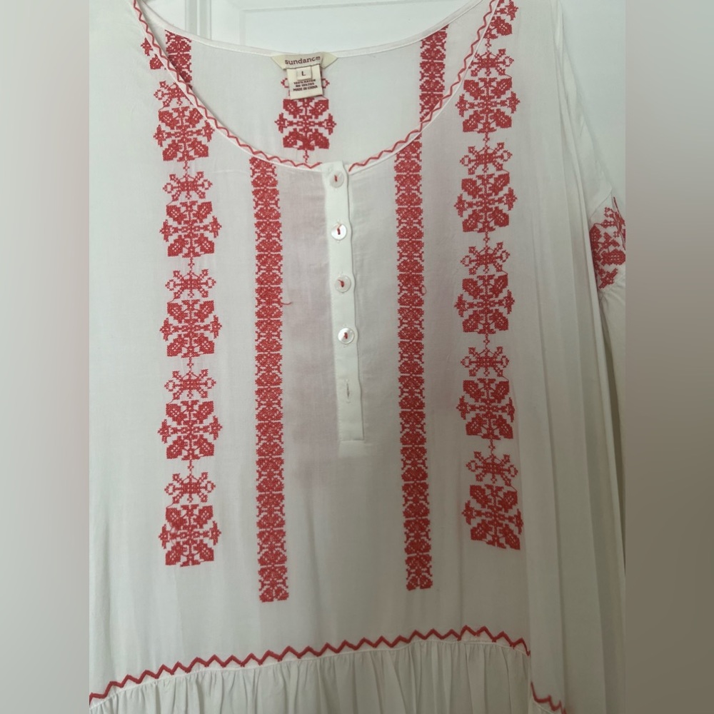 Sundance white embroidered maxi dress - Picture 2 of 5